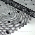 95% Nylon 5% Spandex tricoté Tissu de maille de broderie noire de point noir